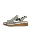 Rieker Knitted Wedge Slingback Sandal - Sage
